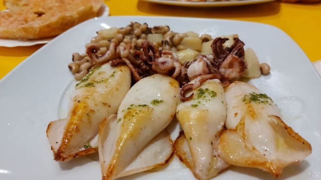 calamars amb fèsols